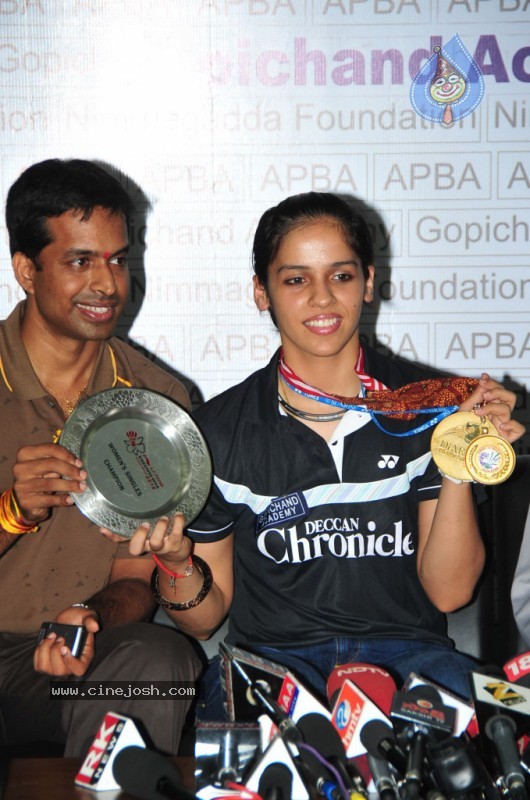 Saina Nehwal Press Meet at Gopichand Academy - 19 / 50 photos