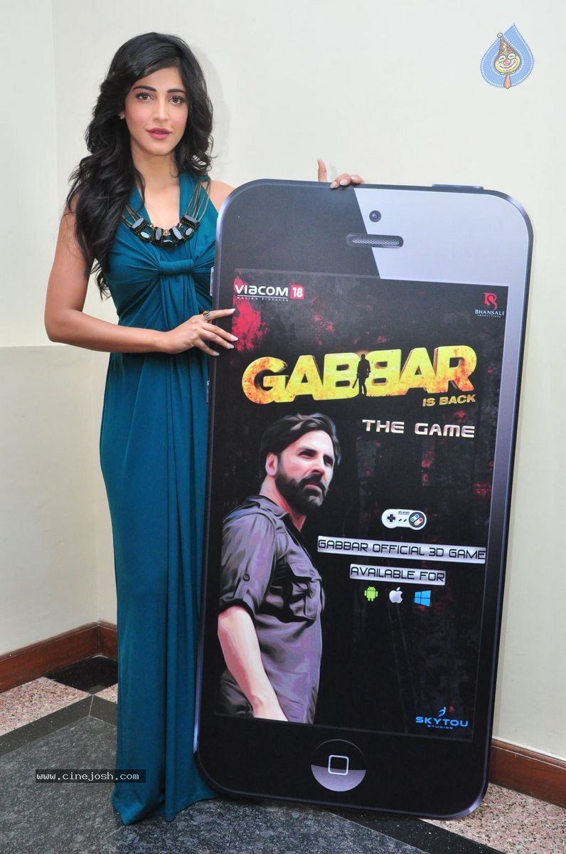 Shruti Hassan Launches Gabbar Game - 32 / 69 photos