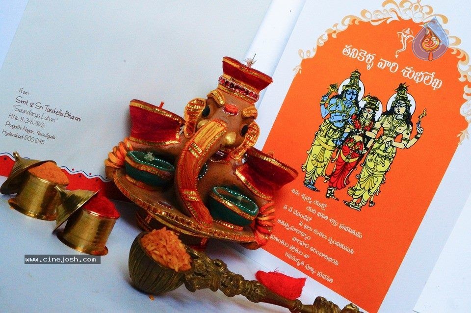 Tanikella Bharani Daughter Wedding Invitation - 2 / 4 photos