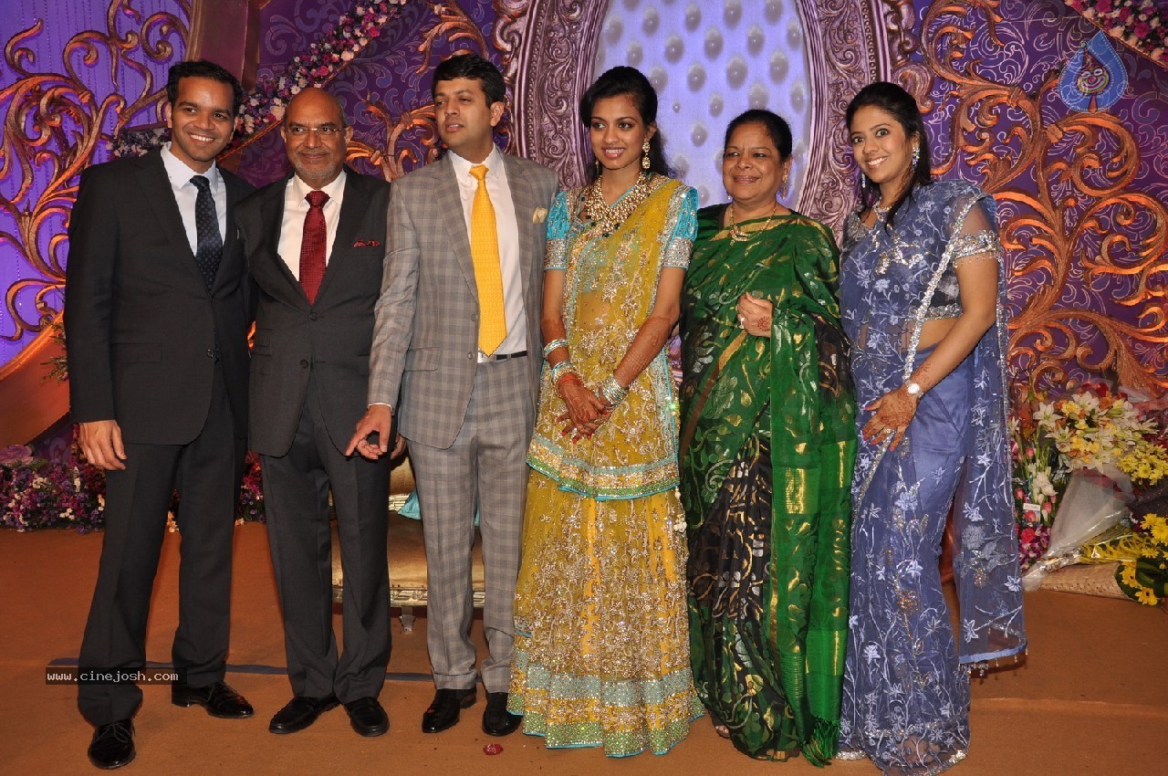 Vaartha MD Girish Sanghi Son Wedding Reception - 60 / 150 photos