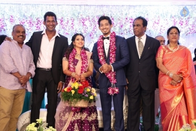 Hero Vishal Sister Aishwarya Wedding Reception Photos - 17 of 31