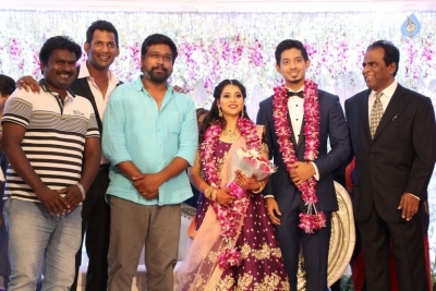 Hero Vishal Sister Aishwarya Wedding Reception Photos - 19 of 31