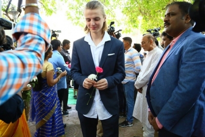 Pawan Kalyan And Adam Burakowski Visits St Marys Church - 5 of 30