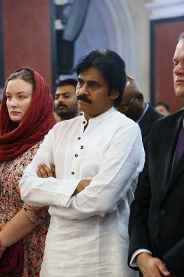 Pawan Kalyan And Adam Burakowski Visits St Marys Church - 22 of 30