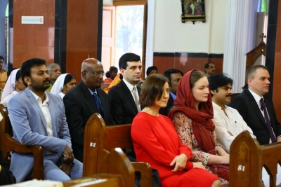 Pawan Kalyan And Adam Burakowski Visits St Marys Church - 30 of 30