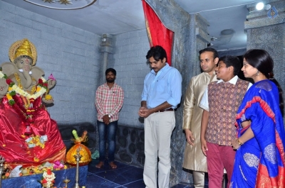 Pawan Kalyan Visits Andhra Prabha Ganapathi Pooja Photos - 40 of 41