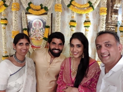 Rajamouli Son Kartikeya - Pooja Engagement Photos - 1 of 2