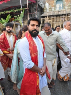 Ram Charan And Upasana At Tirumala Tirupati Temple  - 2 of 4