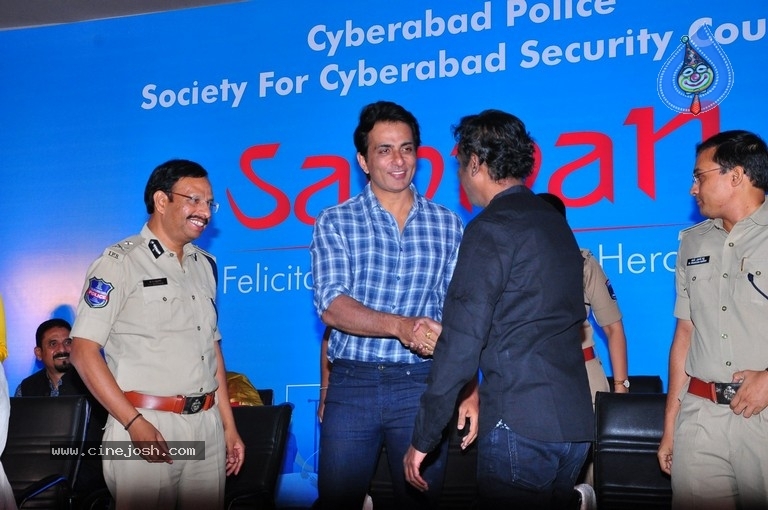 Sonu Sood At Cyberabad Traffic Police Event - 14 / 21 photos