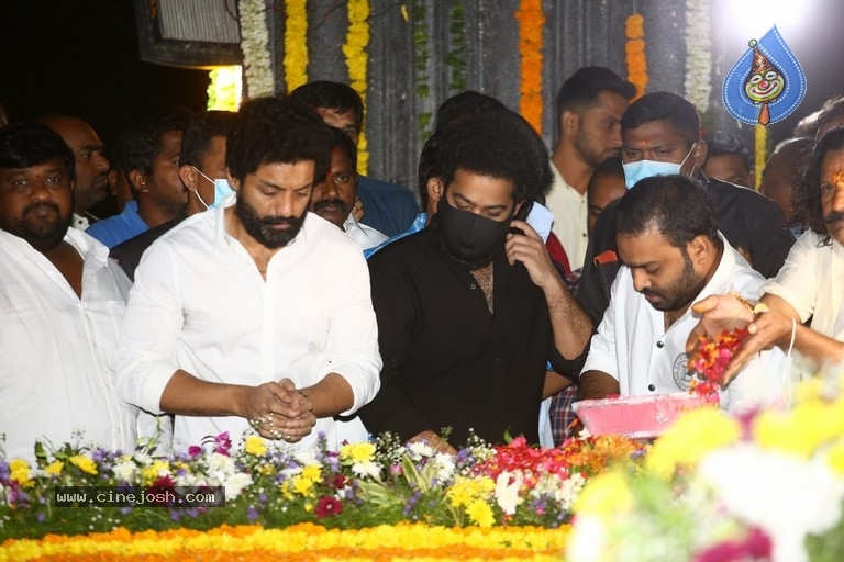 Jr NTR and Kalyan Ram At NTR Ghat - 17 / 34 photos