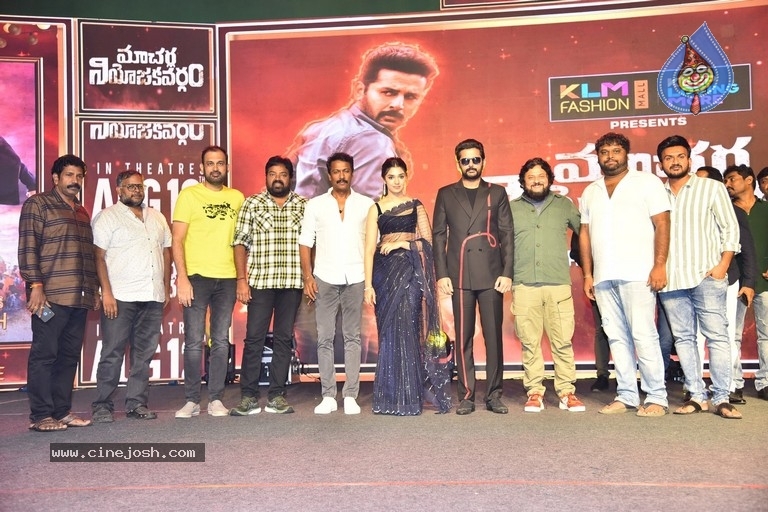 Macherla Niyojakavargam Pre Release Event - 49 / 58 photos