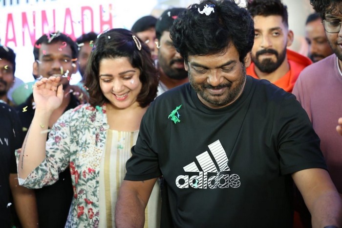 puri jagannadh,puri jagannadh birthday celebrations,liger sets,liger movie,vijay deverakonda,charmee