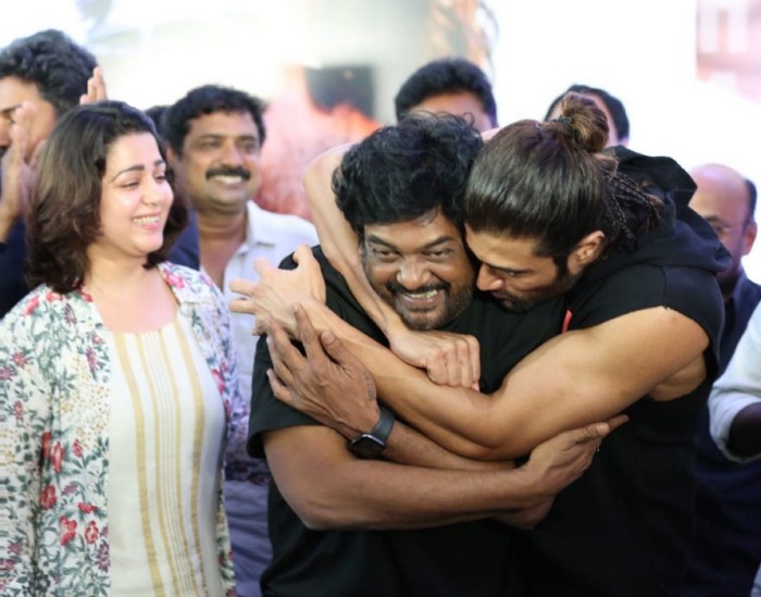 puri jagannadh,puri jagannadh birthday celebrations,liger sets,liger movie,vijay deverakonda,charmee